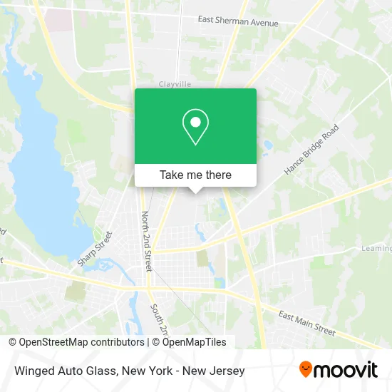 Winged Auto Glass map