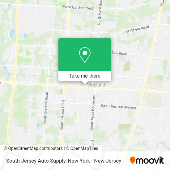 South Jersey Auto Supply map
