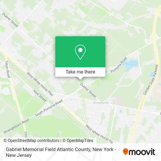 Gabriel Memorial Field Atlantic County map