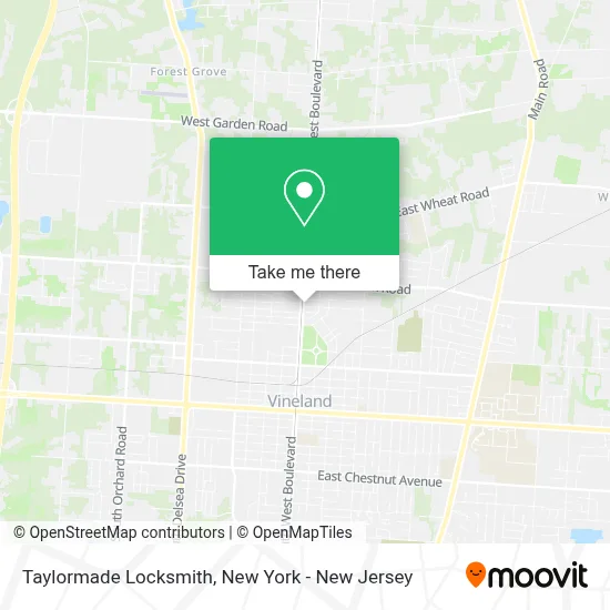 Taylormade Locksmith map