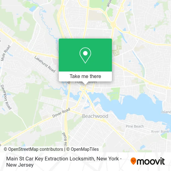 Main St Car Key Extraction Locksmith map