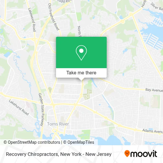 Recovery Chiropractors map