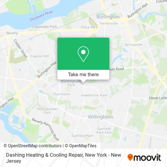 Dashing Heating & Cooling Repair map