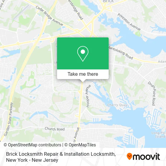 Brick Locksmith Repair & Installation Locksmith map
