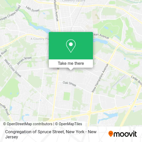 Congregation of Spruce Street map