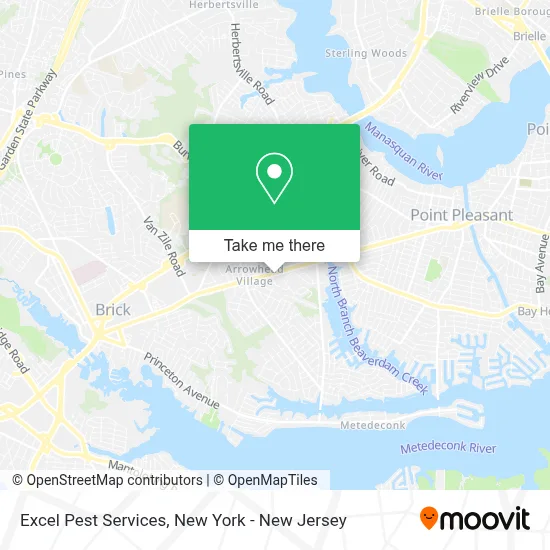 Excel Pest Services map