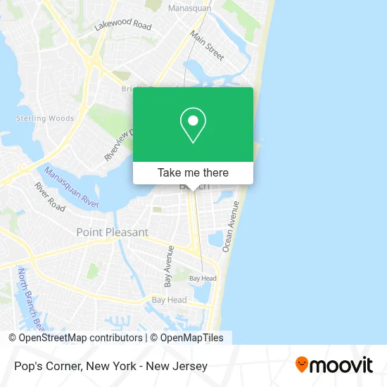 Pop's Corner map