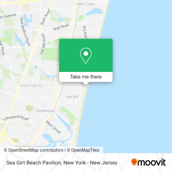 Sea Girt Beach Pavilion map
