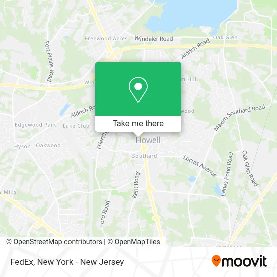 FedEx map