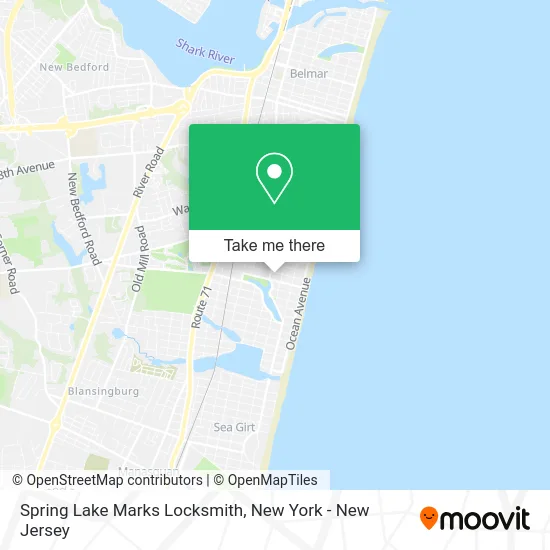 Spring Lake Marks Locksmith map