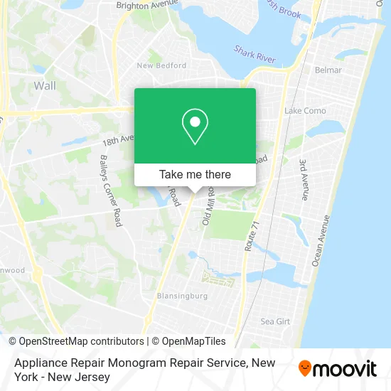 Appliance Repair Monogram Repair Service map