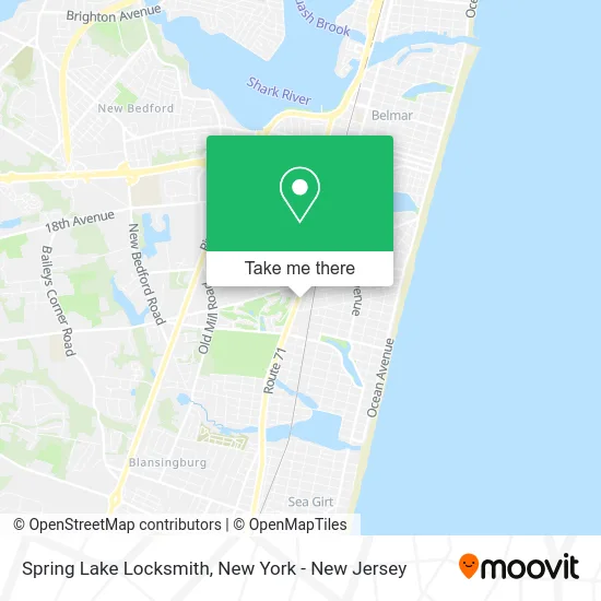 Spring Lake Locksmith map