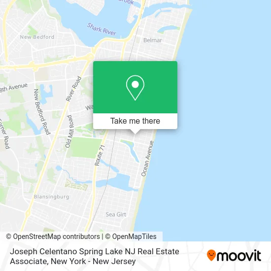 Joseph Celentano Spring Lake NJ Real Estate Associate map