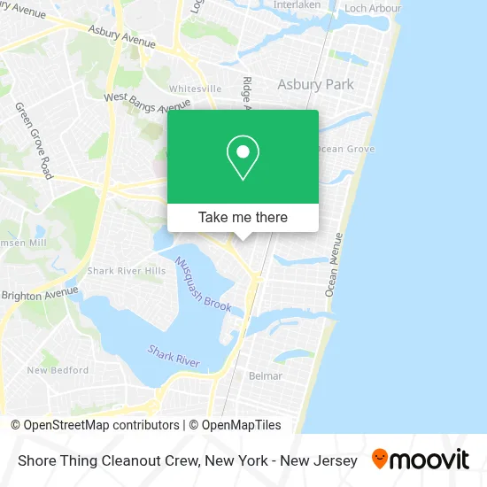 Shore Thing Cleanout Crew map