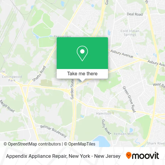 Appendix Appliance Repair map