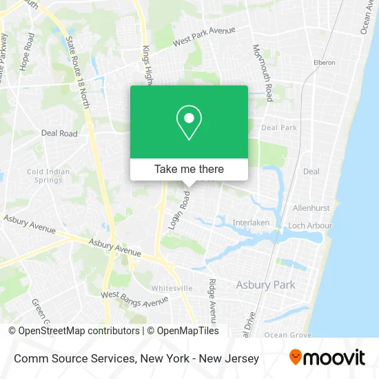 Comm Source Services map