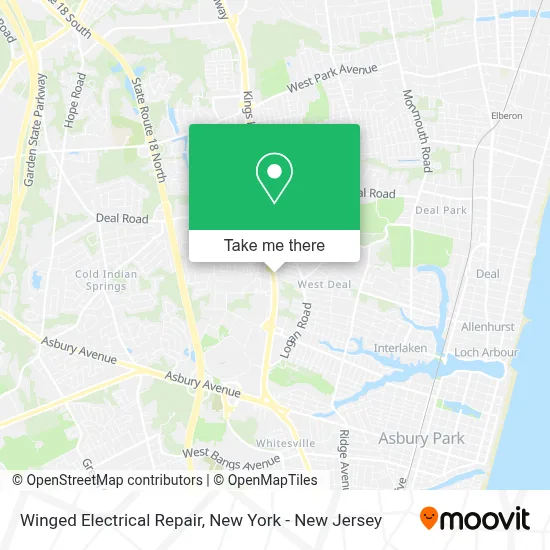 Winged Electrical Repair map
