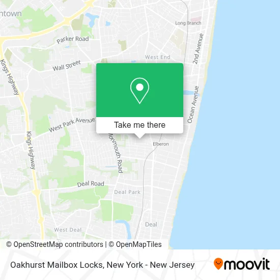 Oakhurst Mailbox Locks map