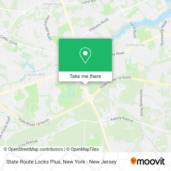 State Route Locks Plus map