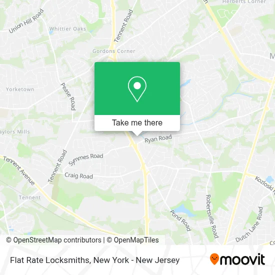 Flat Rate Locksmiths map