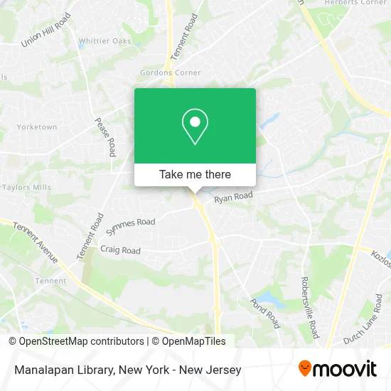Manalapan Library map