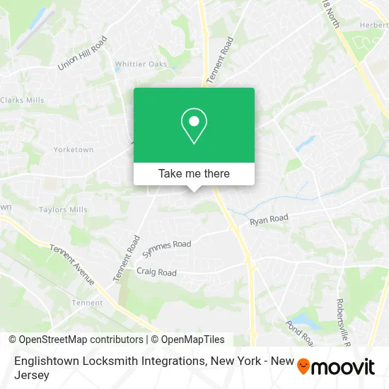 Englishtown Locksmith Integrations map