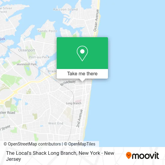 The Local's Shack Long Branch map