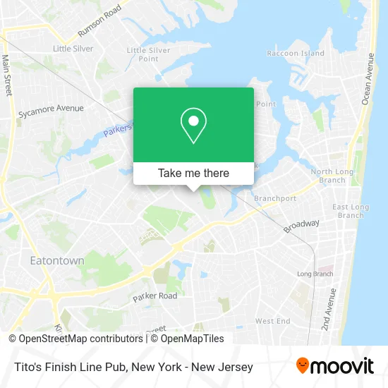Tito's Finish Line Pub map