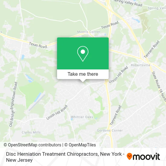 Disc Herniation Treatment Chiropractors map