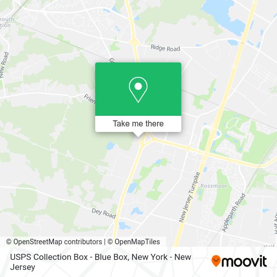 USPS Collection Box - Blue Box map