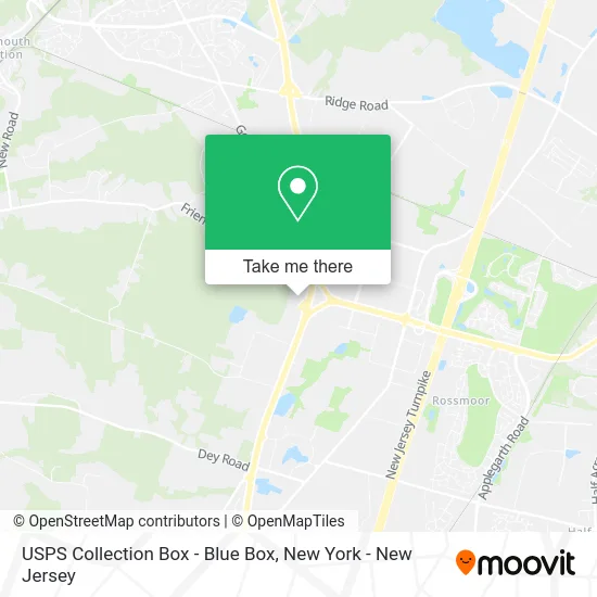 USPS Collection Box - Blue Box map