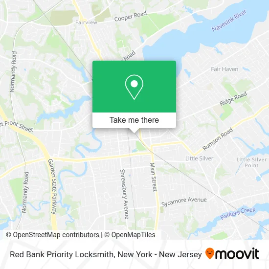 Red Bank Priority Locksmith map