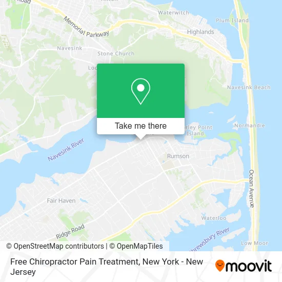 Free Chiropractor Pain Treatment map