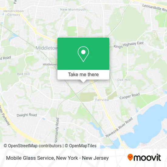 Mobile Glass Service map