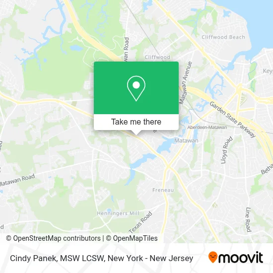 Cindy Panek, MSW LCSW map