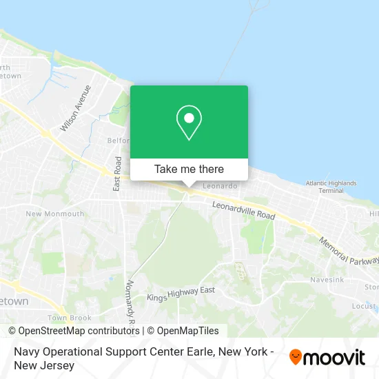 Navy Operational Support Center Earle map