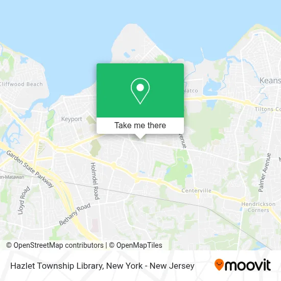 Hazlet Township Library map