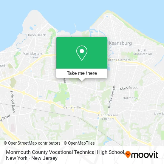 Monmouth County Vocational Technical High School map