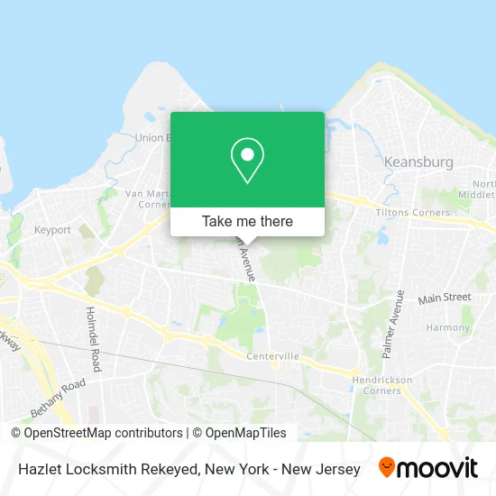 Hazlet Locksmith Rekeyed map
