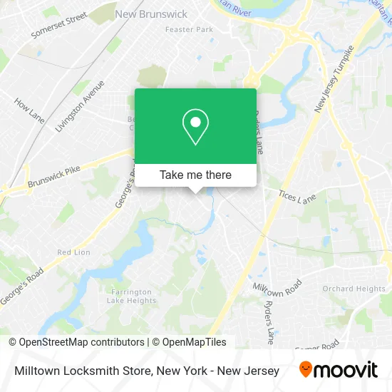 Milltown Locksmith Store map