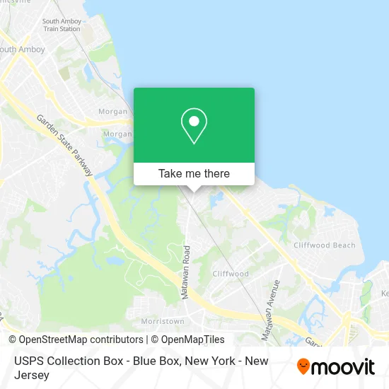 USPS Collection Box - Blue Box map