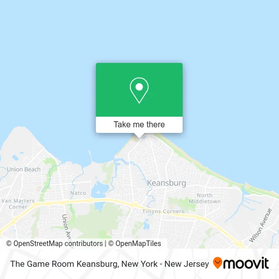 The Game Room Keansburg map
