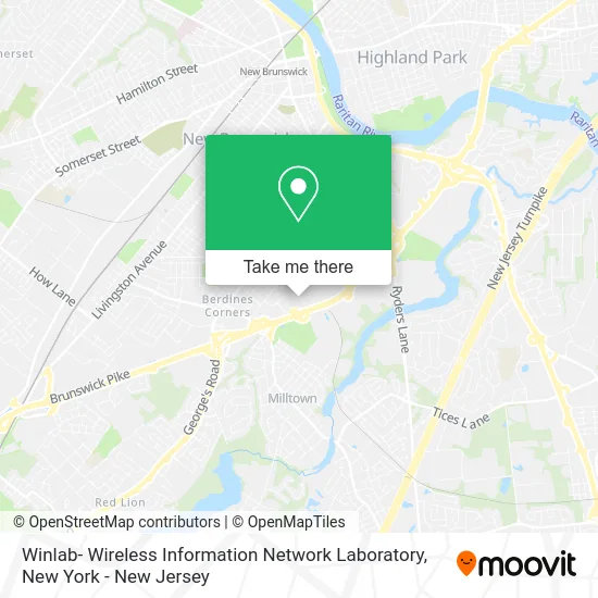 Winlab- Wireless Information Network Laboratory map