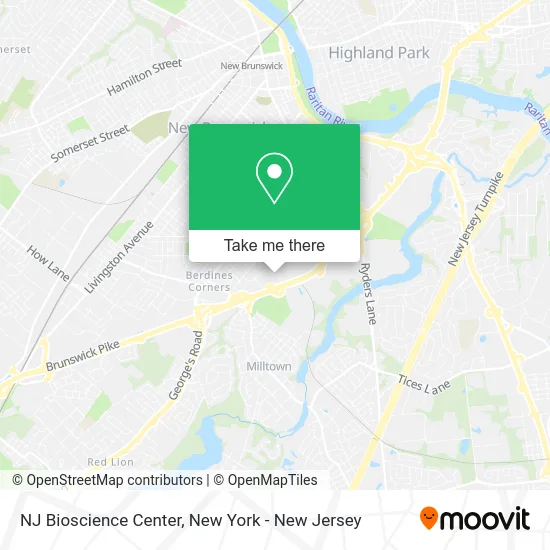 NJ Bioscience Center map