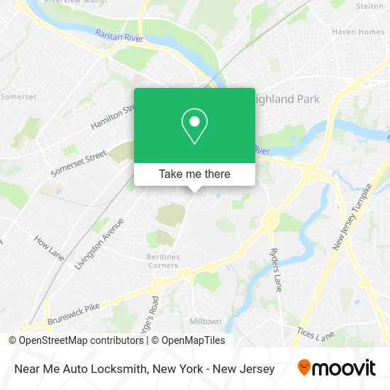 Near Me Auto Locksmith map
