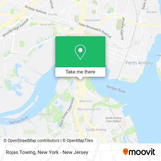 Rojas Towing map
