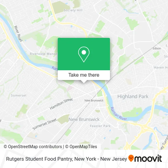 Rutgers Student Food Pantry map