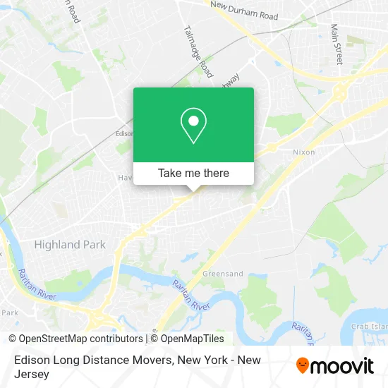 Edison Long Distance Movers map