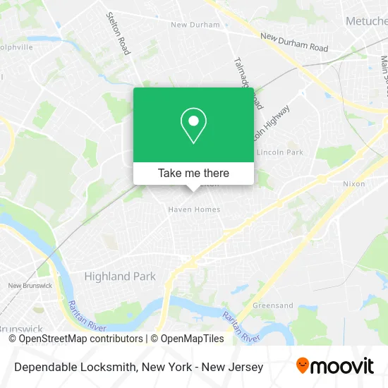 Dependable Locksmith map