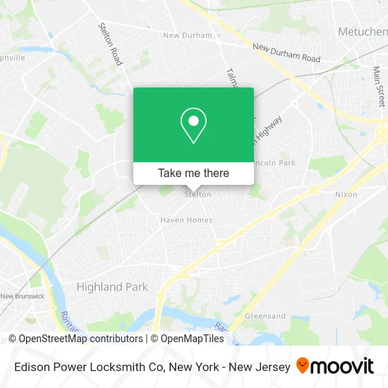 Edison Power Locksmith Co map